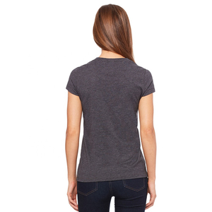 เสื้อยืดลำลองสปอร์ตผู้หญิง ระบายอากาศได้ดี เป็นมิตรกับสิ่งแวดล้อม ผ้าฝ้าย 100% คอวี แฟชั่นฤดูร้อน ดีไซน์เรียบง่าย รับสกรีนโลโก้ ผ้าไม่เป็นขุย - Product Image 3