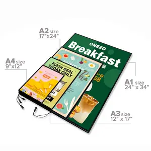 A1 A2 A3 A4 Menu Snap Frame Led Light Box Lighting Custom Advertising Led Ultra Thin Light Box