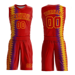 Maillots d'équipe personnalisés imprimés pour hommes avec shorts, OEM ODM, vêtements de sport personnalisés, kits respirants en gros, uniforme de basketball - Product Image 1