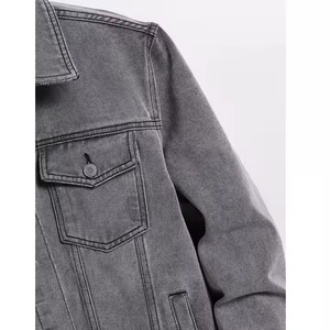 Veste en jean unisexe élégante et tendance, best-seller, avec doublure en toile et en sherpa, manches longues, vêtement d'hiver respirant et confortable - Product Image 4