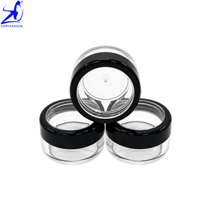 50pcs Made in Taiwan Empty Cosmetic 10g Clear <b>Plastic</b> <b>Jar</b> Black Rim Acrylic Window Threaded Cap Skin Care Facial Cleanser Lotion - Product Image 3
