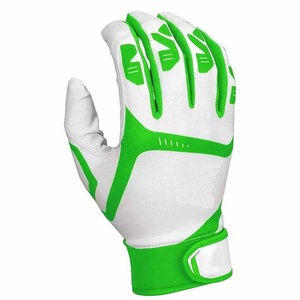 White Green Batting Glove Right Hand <b>Hook</b> And Loop Closure Lightweight Unisex Adult Training Gear - Product Image 5