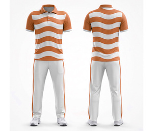 Modern <b>Cricket</b> Uniform Set with Digital Sublimation Print | Men Women Youth <b>Cricket</b> Wears Polo Shirt and Trouser Full Team - Product Image 4