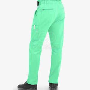 Pantalon de travail pour hommes, uniforme médical professionnel, pantalon avec ceinture élastique et plusieurs poches fonctionnelles pour médecins et infirmières - Product Image 5
