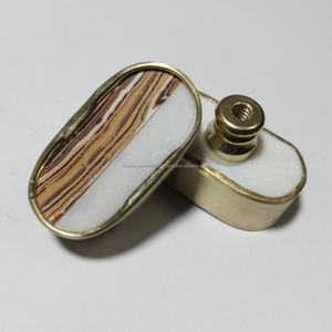 Half N Half Natural Marble Door Knob Brass Frame Adjustable Cabinet Pulls Handles Furniture <b>Hardware</b> for Precious <b>Wardrobe</b> - Product Image 1