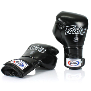 Guantes de Boxeo Profesionales Personalizados Fairtex para Sparring, Completamente Negros, de Cuero Vacuno Genuino, Guantes Profesionales para Competencia, Nuevos Guantes de Combate - Product Image 2
