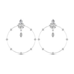 REYES - Pendientes de Aro Clásicos de Oro Sólido de 14K y 18K con Diamantes Cultivados en Laboratorio CVD HPHT para Mujer, Elegantes, Regalo para Novia, Joyería Fina - Product Image 2