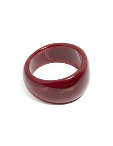 Best Seller <b>Red</b> Acrylic Bangle <b>Bracelet</b> Smooth Glossy Finish Fashion Jewelry Women Wrist Accessories Stylish Daily Wear - Product Image 1
