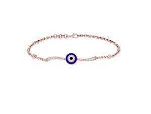 IGI Certified Lab Grown Round Diamond Charm Bracelet in 9K Yellow / White / Rose Gold - Product Image 4