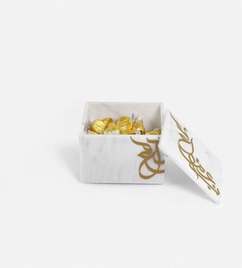Conteneur élégant en acrylique pour aliments secs avec couvercle en nacre, design de rangement de luxe fait main - Product Image 3