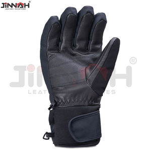 New Fashionable Best Design Winter Warm Waterproof Cowhide Leather Unisex <b>Ski</b> Snowboard Mittens Gloves Men - Product Image 5