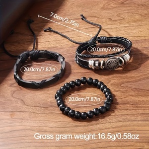 6352 4pcs/set Luxury <b>Black</b> Men <b>Watch</b> Set Fashion Casual Sport Men Quartz <b>Watch</b> with Bracelets - Product Image 4