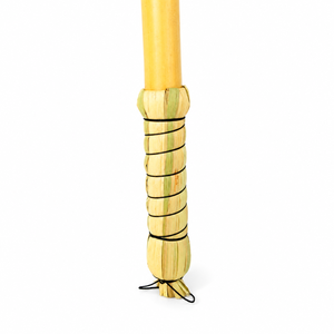 Balai en herbe classique avec manche en bambou, poils moyens en fibres de coco écologiques, durable, pour le balayage des sols extérieurs - Product Image 2