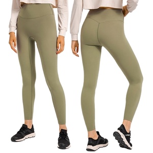 2022 Logo gratis GRS Ecológico Lycr @ Mujeres Medias Gimnasio Leggings con bolsillos Pantalones de yoga reciclados a prueba de sentadillas - Product Image 2