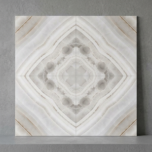 Azulejos de Porcelana Brillante Calacatta Book Match de 600x600 mm, Aspecto de Mármol, Resistentes al Ácido, Antideslizantes, Diseño de Suelos Premium para Interiores - Product Image 3