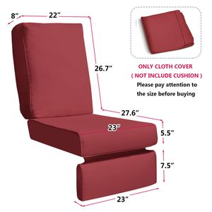 Copricuscino di Ricambio per Sdraio da Esterno Resistente ai Raggi UV, Idrorepellente e Anti-sbiadimento, Cuscino Lavabile per Seduta Profonda (Solo per C) - Product Image 4