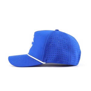 Vietnam Factory OEM Premium Breathable Golf <b>Hat</b> Laser Perforated Custom 3D Puff Logo Rope Cap High Quality Performance Snapback - Product Image 4
