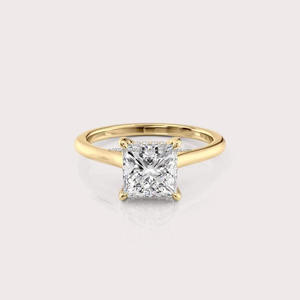 Bague de mariage classique en argent 925 avec diamant de laboratoire carré central et finition argentée pour revendeurs et détaillants - Product Image 4