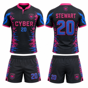 Uniformes de Rugby al por Mayor, Personalización Disponible, Parche Opcional, Transferencia Térmica, Serigrafía, Cuello con Bordado Digital - Product Image 1