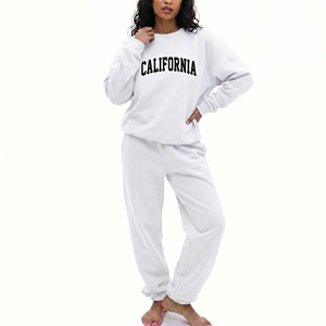 Service OEM – Ensemble de survêtement en molleton 100 % coton doux pour femme avec impression couleur personnalisée – Ensembles de survêtements pour femme - Product Image 1