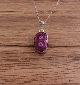 Colgante de Concha de Caracol Rosa Natural, Plata de Ley 925, Chapado en Platino Vintage, Romántico, para Aniversario en la Playa, Unisex, Fino - Product Image 3