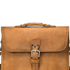Custom Retro Genuine Leather <b>Briefcase</b> High Quality New Fashion Trends-Laptop Conference Bag with Polyester Lining for Men Women - Product Image 4