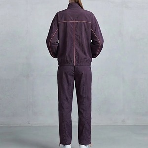 Conjunto Deportivo de 2 Piezas para Mujer, Chaqueta Deportiva con Cremallera y Bordado Personalizado de Alta Calidad, Poliéster, Estilo Casual - Product Image 6