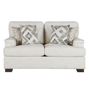 Eleganza moderna 1 pezzo crema di ciniglia tessuto Loveseat Comfort tappezzeria in legno massello cuscini decorativi per mobili soggiorno - Product Image 1
