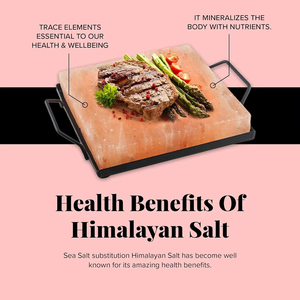 Bloc de sel rose de l'Himalaya biologique de qualité supérieure 12x8x2, plaque de cuisson en sel rose pur avec plateau en fer pour artisanat naturel et grillades - Product Image 4