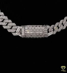 Full Iced Hip Hop Cuban Chain <b>Necklace</b> VVS Moissanite Diamond in 925 Sterling Silver Luxury <b>Statement</b> Jewelry for Men Women - Product Image 4