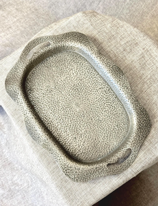 Wedding Party Elegant Decorative <b>Dessert</b> Display Rectangle Metal Dry Fruit Tray Luxury Gold Serving Tray With Gold Handles - Product Image 3