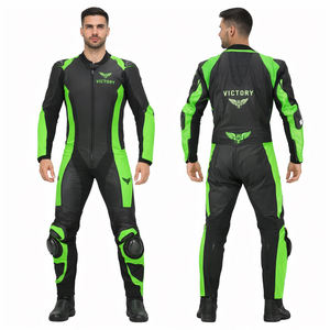 Traje de Cuero Profesional Personalizado para Motociclismo de Carreras, Traje de Una Pieza con Protección y Armadura CE para Carreras en Pista - Product Image 1