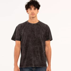 T-shirts en coton lavé 100 % de haute qualité pour hommes, vente en gros, poids lourd, respirants, séchage rapide, coupe classique avec option OEM - Product Image 3