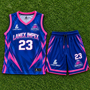 Ensemble de maillots de basket-ball pour jeunes, personnalisable avec logo, numéro et nom, respirant, séchage rapide, vêtements de sport en polyester pour l'école, le club et l'équipe - Product Image 6