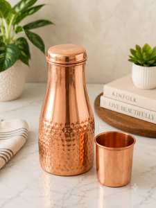 100% Pure Copper Water Bottle 850ml Leakproof BPA Free Double Wall Eco-Friendly Portable for Office Home and Daily Use - Product Image 4
