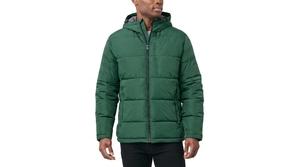 Veste d'hiver rembourrée pour homme, à capuche, isolée, fermeture éclair intégrale, décontractée, pour l'extérieur par temps froid - Product Image 5
