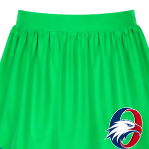 Custom <b>Green</b> Cheerleading <b>Skirt</b> <b>Pleated</b> Athletic Uniform <b>Skirt</b> With Striped Trim Team Performance Wear Custom Sports Apparel - Product Image 6