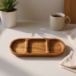 Wooden Printed Serving Tray <b>for</b> Home Decor <b>for</b> Tea Coffee Snacks Breakfast in <b>Kitchen</b> - Product Image 2