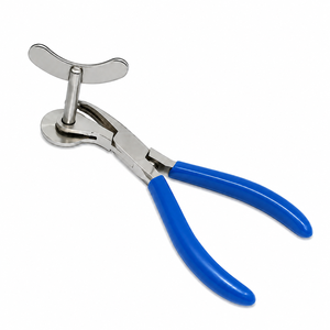 Pinces à bijoux en acier inoxydable avec poignées bleues pour la création de bijoux DIY, coupe baguette conique - Product Image 5
