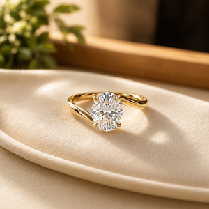 Bague de Fiançailles Solitaire en Argent Sterling 925, Élégante Forme Ovale, Diamant, Bague d'Anniversaire, Bijou de Promesse en Moissanite pour Femme - Product Image 3