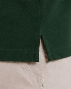 Camisa Polo Personalizada para Hombre en Verde Oscuro, Manga Corta, Tela Piqué de Algodón, Diseño Liso Informal, Cuello Clásico, Verano - Product Image 6
