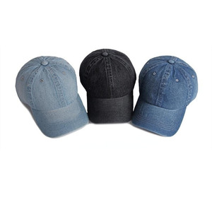 Casquette de baseball en denim premium personnalisée, lavage vintage, sergé de coton respirant, velours imperméable, unisexe, streetwear d'extérieur, réglable - Product Image 1