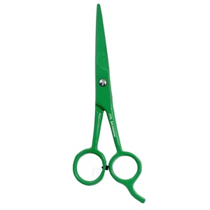 Ciseaux à poignée en plastique rouge en acier inoxydable de qualité supérieure Ciseaux de coiffeur à lame unique Instruments de beauté professionnels - Product Image 1