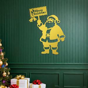 ของตกแต่งผนังรูปซานตาคลอสทำมือจากโลหะสีดำ ของตกแต่งบ้านสำหรับงานปาร์ตี้ ของตกแต่งผนังห้องเด็กเล่น และงานศิลปะติดผนังสำหรับเทศกาล จากอินเดีย - Product Image 3