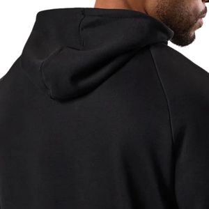 Sudadera con Capucha Negra para Hombre, Informal, de Forro Polar, Manga Larga, Deportiva, para Gimnasio, Ropa de Calle, Sudadera de Moda de Invierno - Product Image 4