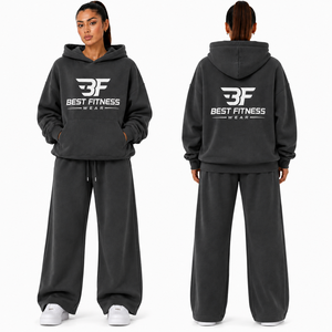 BEST FITNESS WEAR Survêtements d'hiver de luxe personnalisés pour femmes, en molleton technique 100% coton épais, style streetwear, Fabricant - Product Image 5
