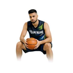 Uniforme de Baloncesto Personalizado de Alta Calidad, Uniforme sin Mangas Transpirable con Pantalones Cortos para Sublimación, Alta Visibilidad en la Cancha - Product Image 4