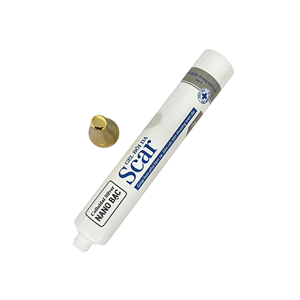 Tube en plastique PE blanc brillant OEM pour l'emballage de crèmes cosmétiques, 8 couleurs, impression offset, bouchon à vis doré ou argenté - Product Image 3