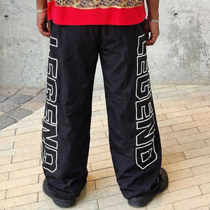 Pantalones Oversize de Nylon Estilo Urbano para Hombre, Casuales, Cortavientos, de Pierna Ancha, con Cintura Elástica y Estampado Gráfico, Suministro de Marca Privada - Product Image 3