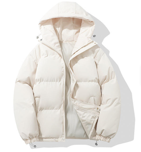 Chaqueta de Invierno para Hombre, Estilo Nuevo, Color Sólido, con Capucha, Relleno de Algodón, Impermeable, con Bloques de Color, Cálida, para Exteriores, Personalizable OEM - Product Image 6